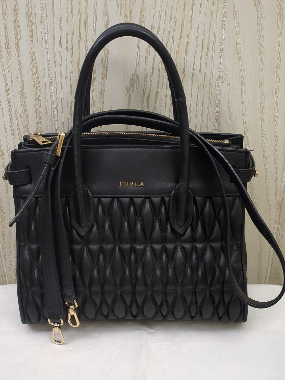 Furla Leather Quilted Cometa Bag